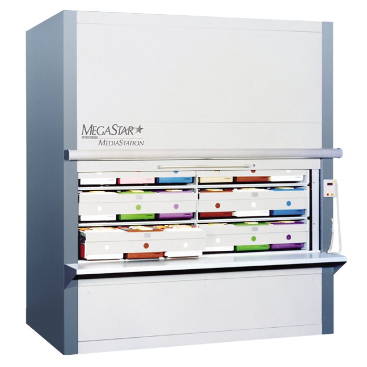 MegaStar Lift,MegaStar Stations,MegaStar Automated Storage and Retrieval Systems,MegaStation Vertical Carousels,MegaLift Vertical Lift Modules,Vertical Carousels,MediaStation Electric Lateral Files,Ergonomic Filing Systems,Electric Retriever